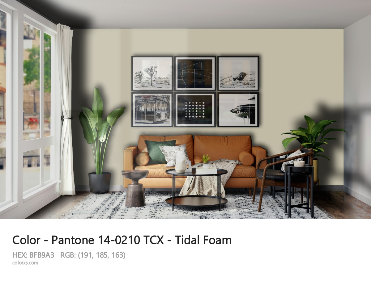 About Pantone 14-0210 TCX - Tidal Foam color - its meaning and example