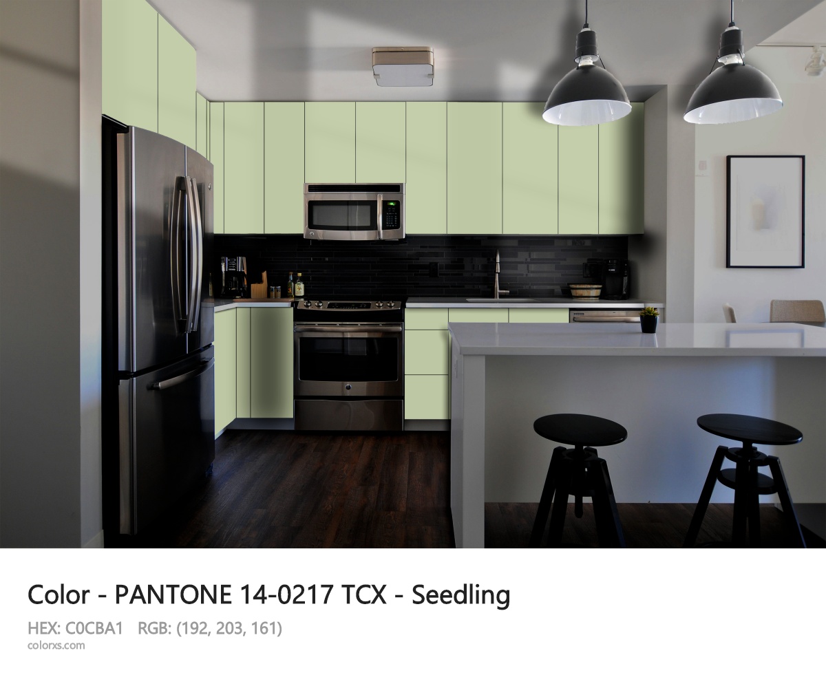 PANTONE 14-0217 TCX - Seedling CMS modular kitchen design