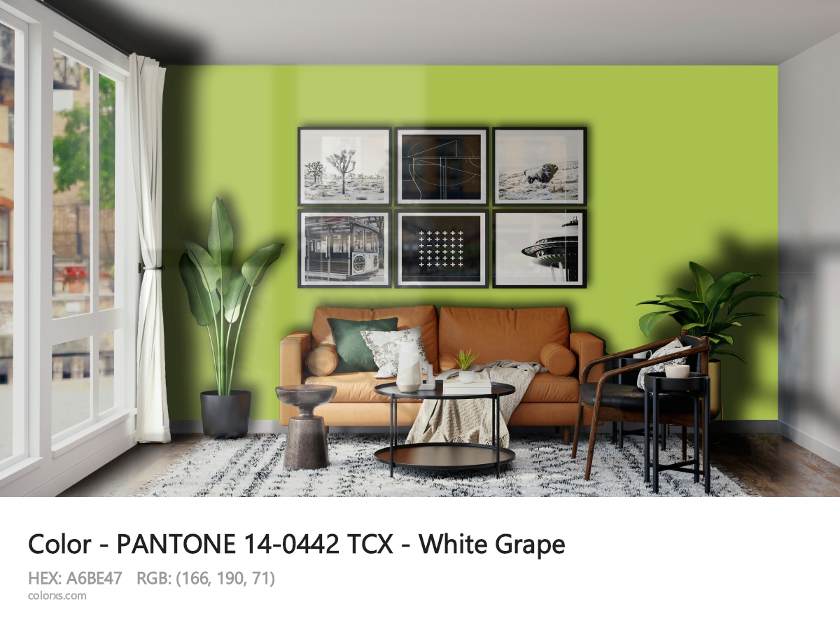PANTONE 14-0442 TCX - White Grape CMS modern minimalist living room interior