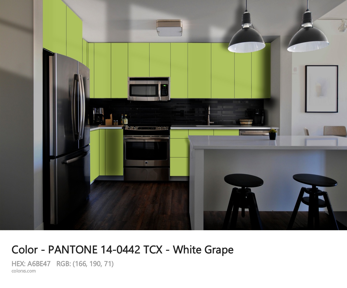 PANTONE 14-0442 TCX - White Grape CMS modular kitchen design