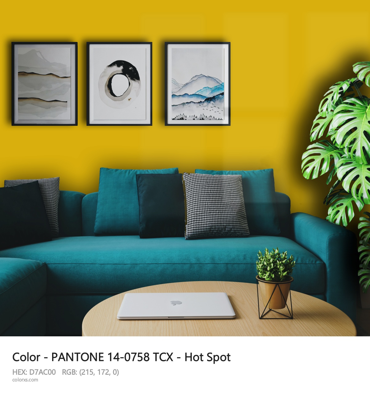 PANTONE 14-0758 TCX - Hot Spot CMS cozy coffee corner interior