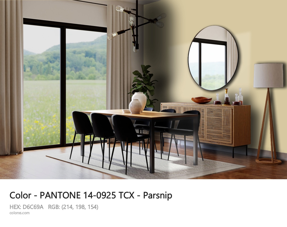 PANTONE 14-0925 TCX - Parsnip CMS dining room design