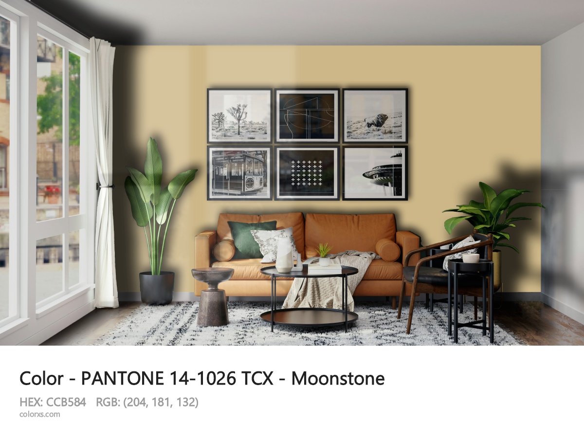 PANTONE 14-1026 TCX - Moonstone CMS modern minimalist living room interior