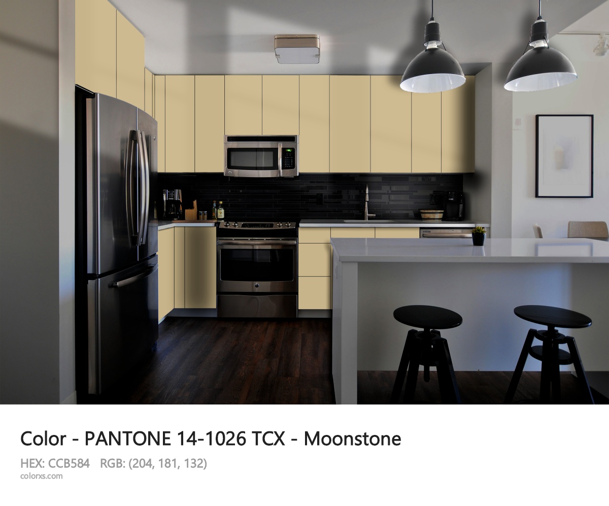 PANTONE 14-1026 TCX - Moonstone CMS modular kitchen design