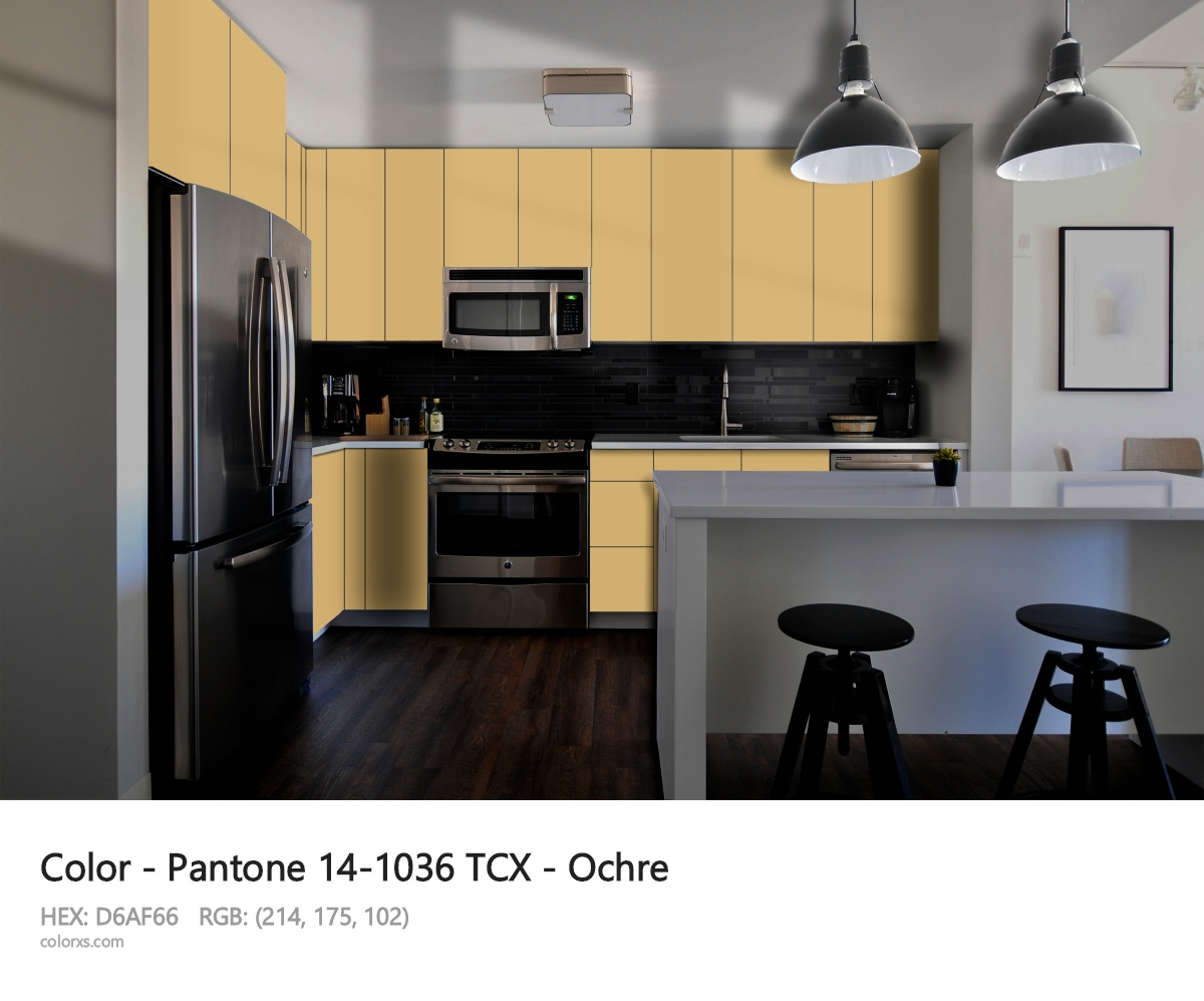Pantone 14-1036 TCX - Ochre CMS modular kitchen design