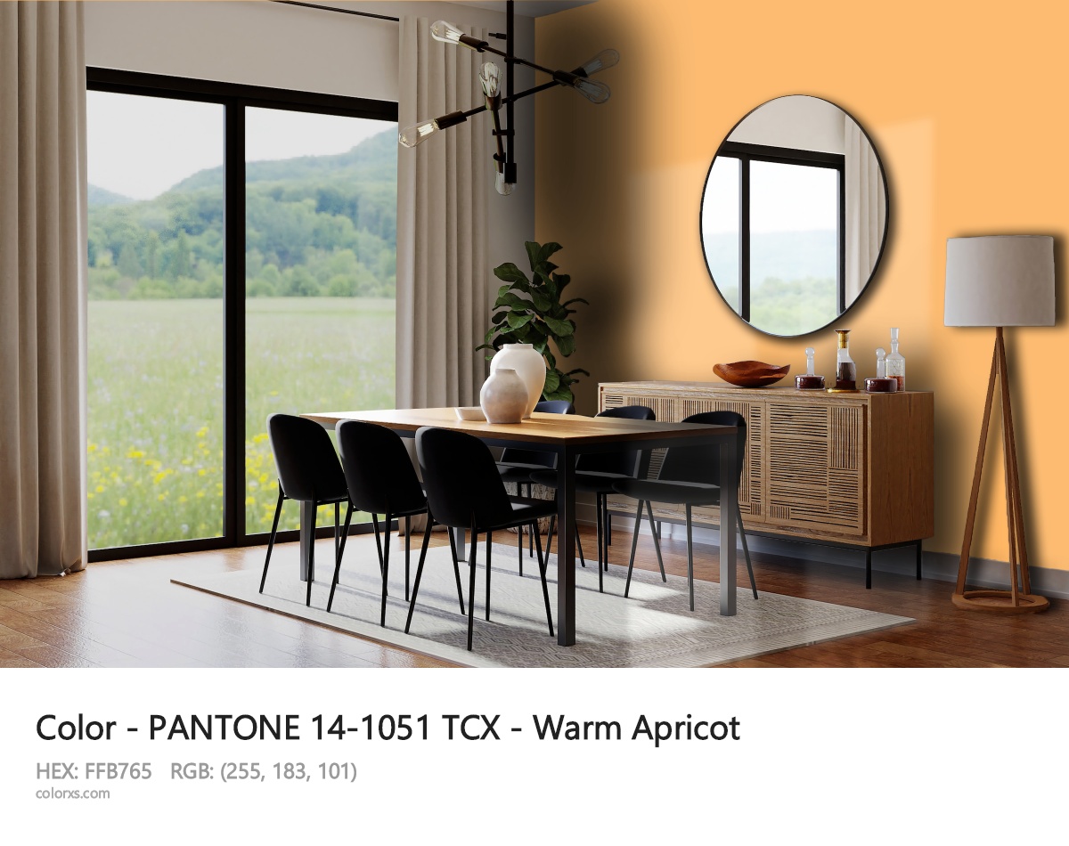 PANTONE 14-1051 TCX - Warm Apricot CMS dining room design