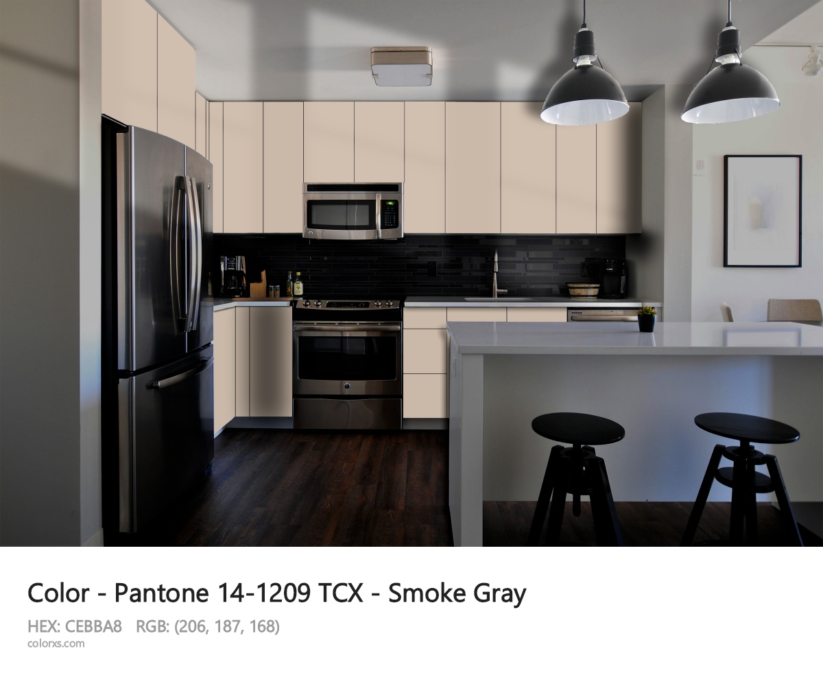 Pantone 14-1209 TCX - Smoke Gray CMS modular kitchen design
