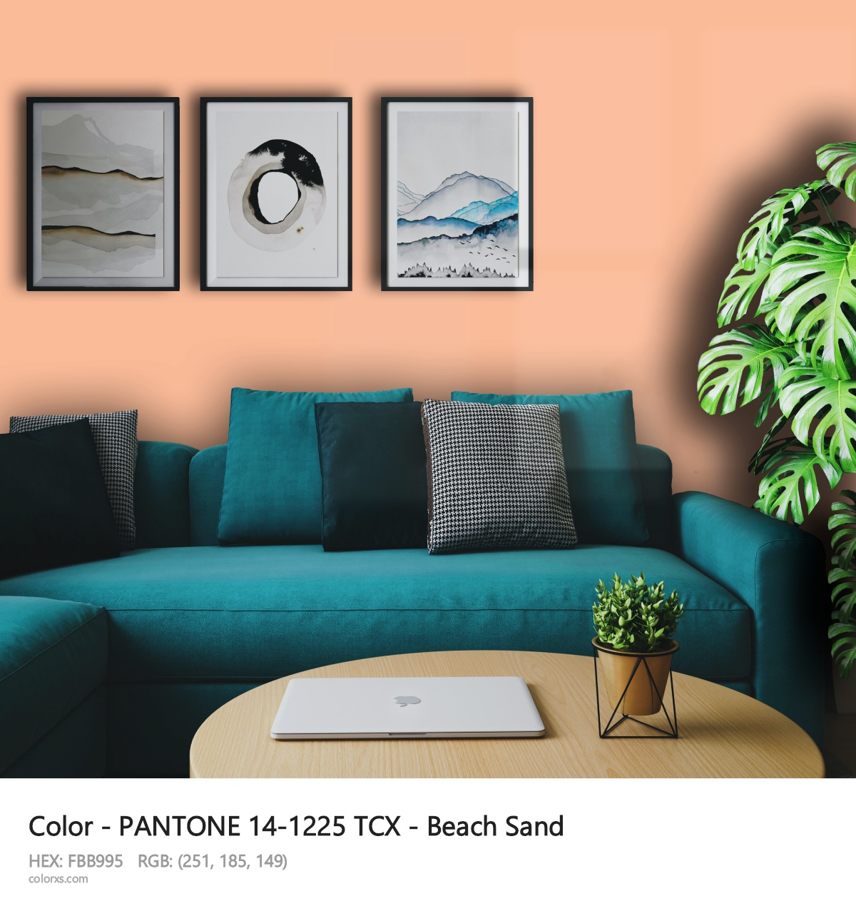 PANTONE 14-1225 TCX - Beach Sand CMS cozy coffee corner interior