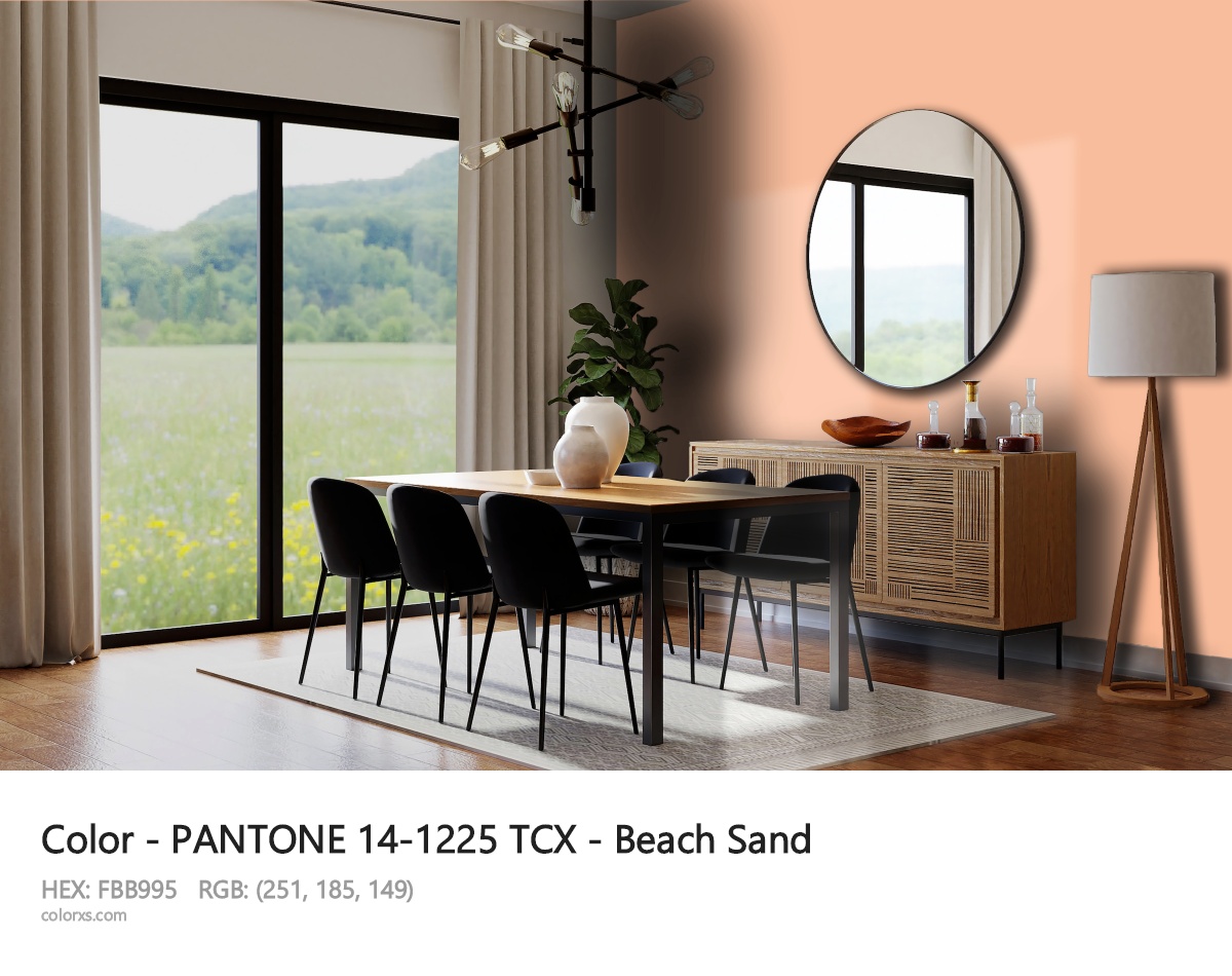 PANTONE 14-1225 TCX - Beach Sand CMS dining room design