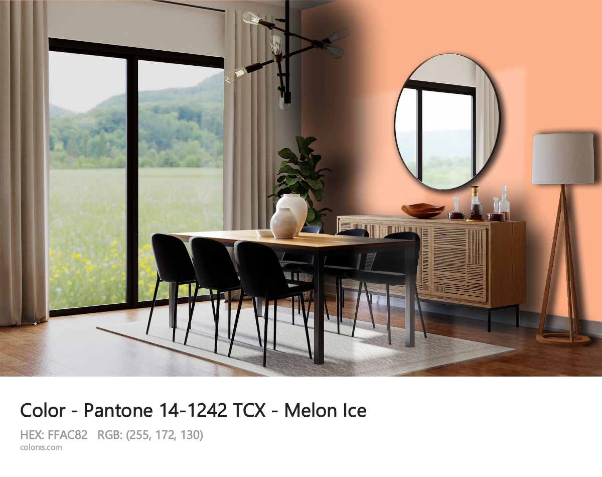 Pantone 14-1242 TCX - Melon Ice CMS dining room design