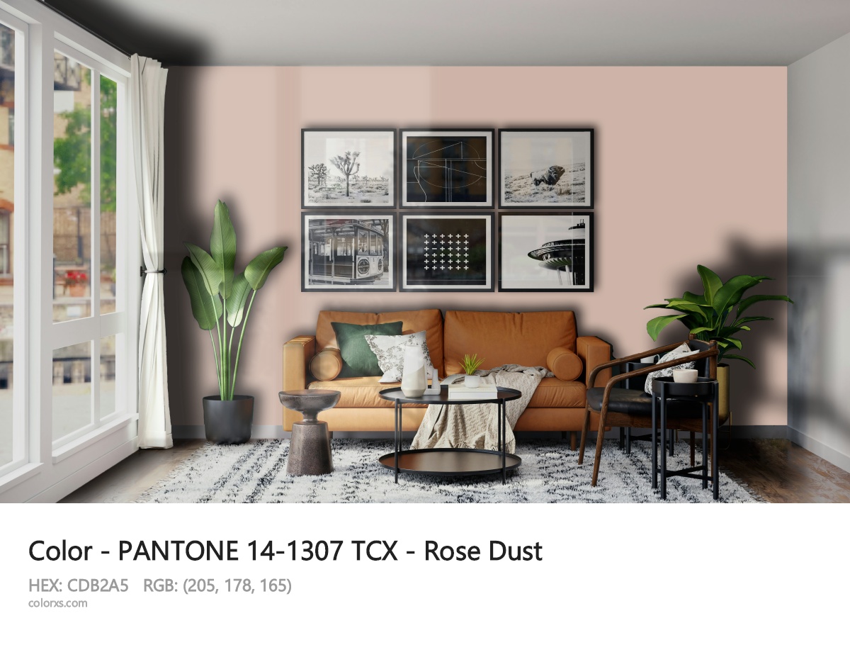 PANTONE 14-1307 TCX - Rose Dust CMS modern minimalist living room interior