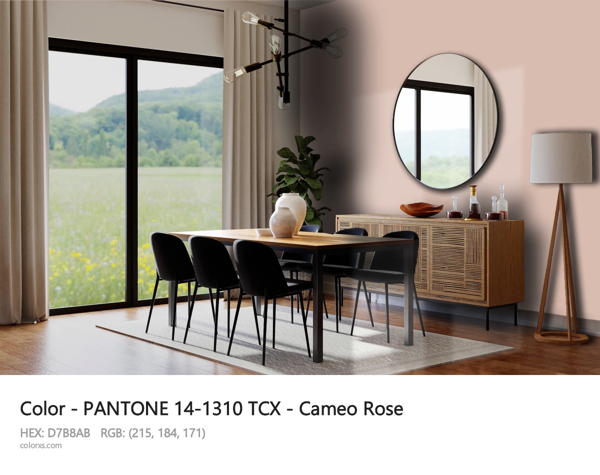 PANTONE 14-1310 TCX - Cameo Rose CMS dining room design