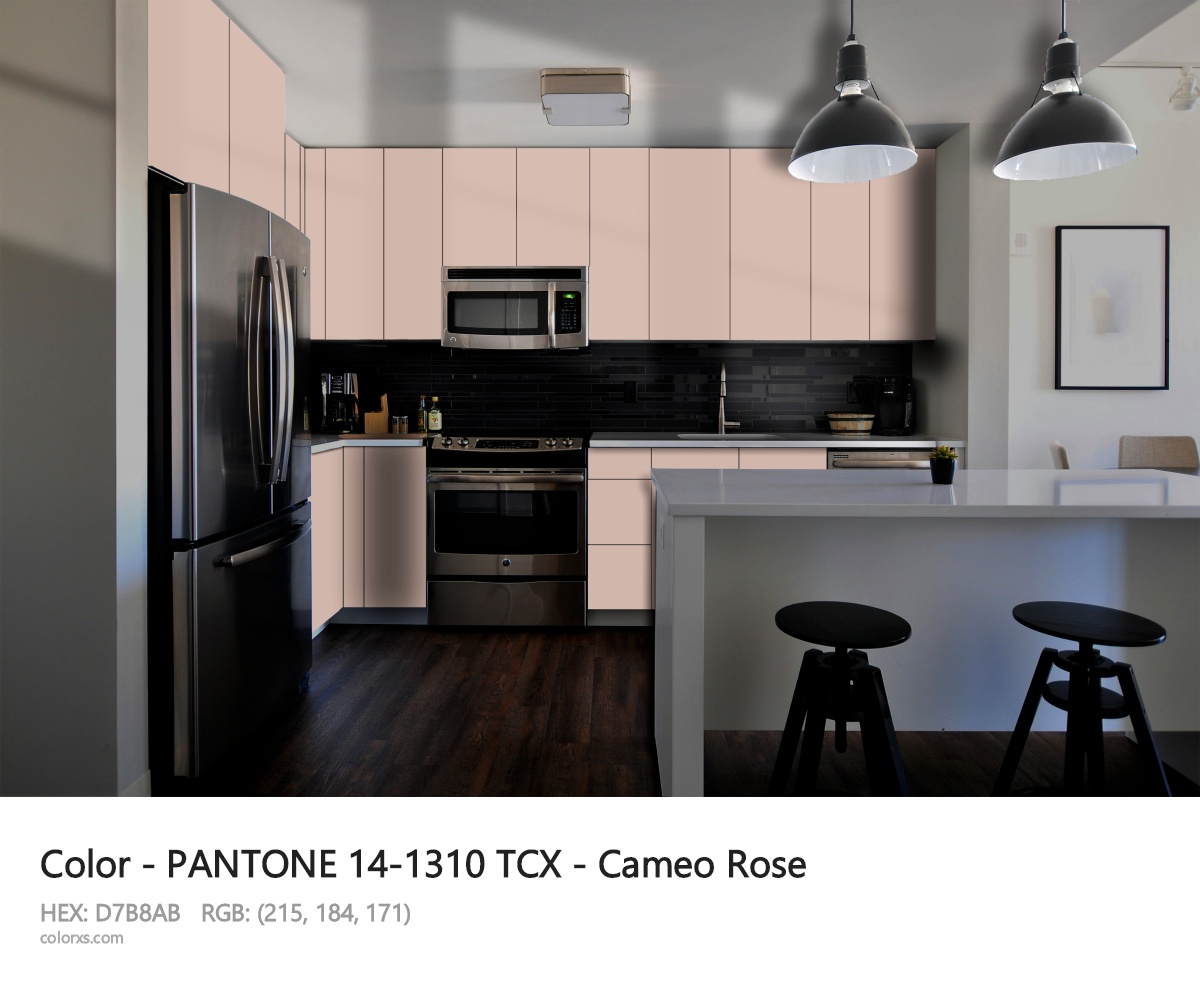 PANTONE 14-1310 TCX - Cameo Rose CMS modular kitchen design