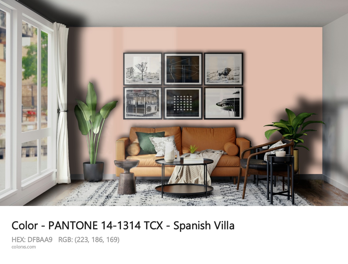 About PANTONE 14-1314 TCX - Spanish Villa color - its meaning and example