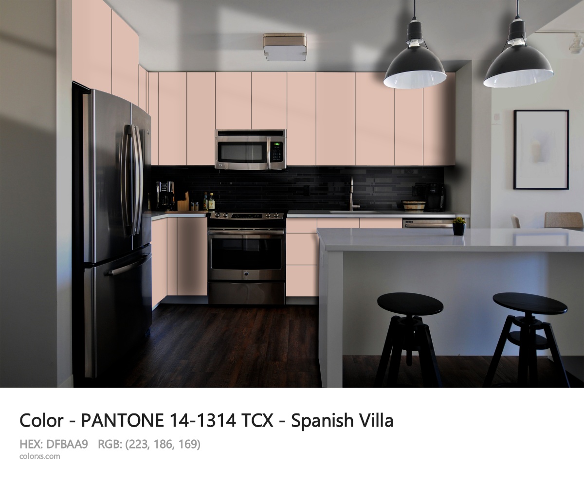PANTONE 14-1314 TCX - Spanish Villa CMS modular kitchen design