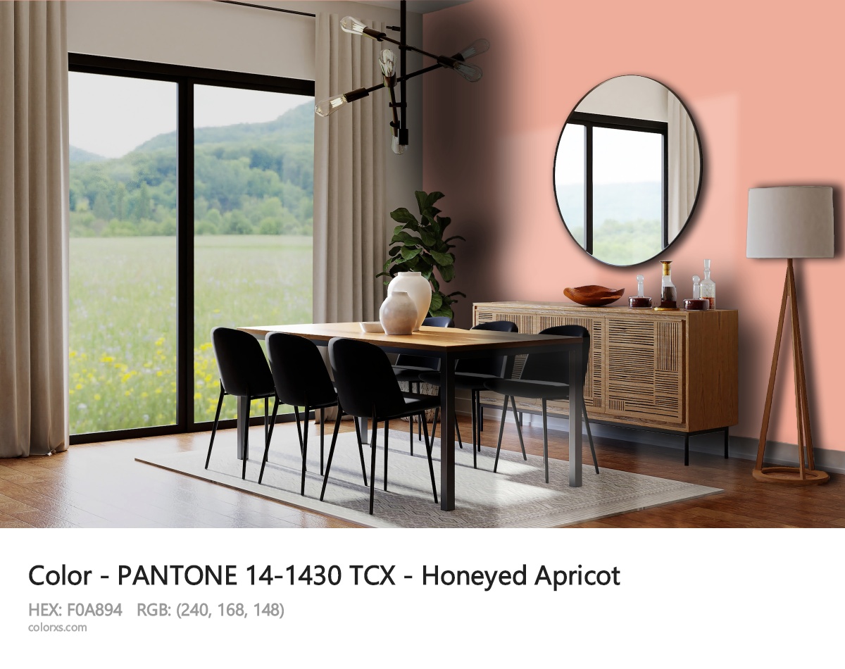 PANTONE 14-1430 TCX - Honeyed Apricot CMS dining room design