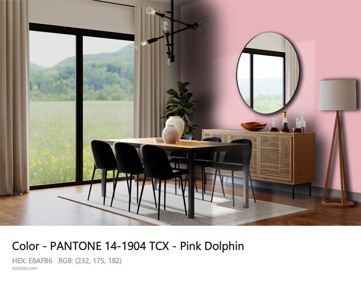 PANTONE 14-1904 TCX - Pink Dolphin CMS dining room design