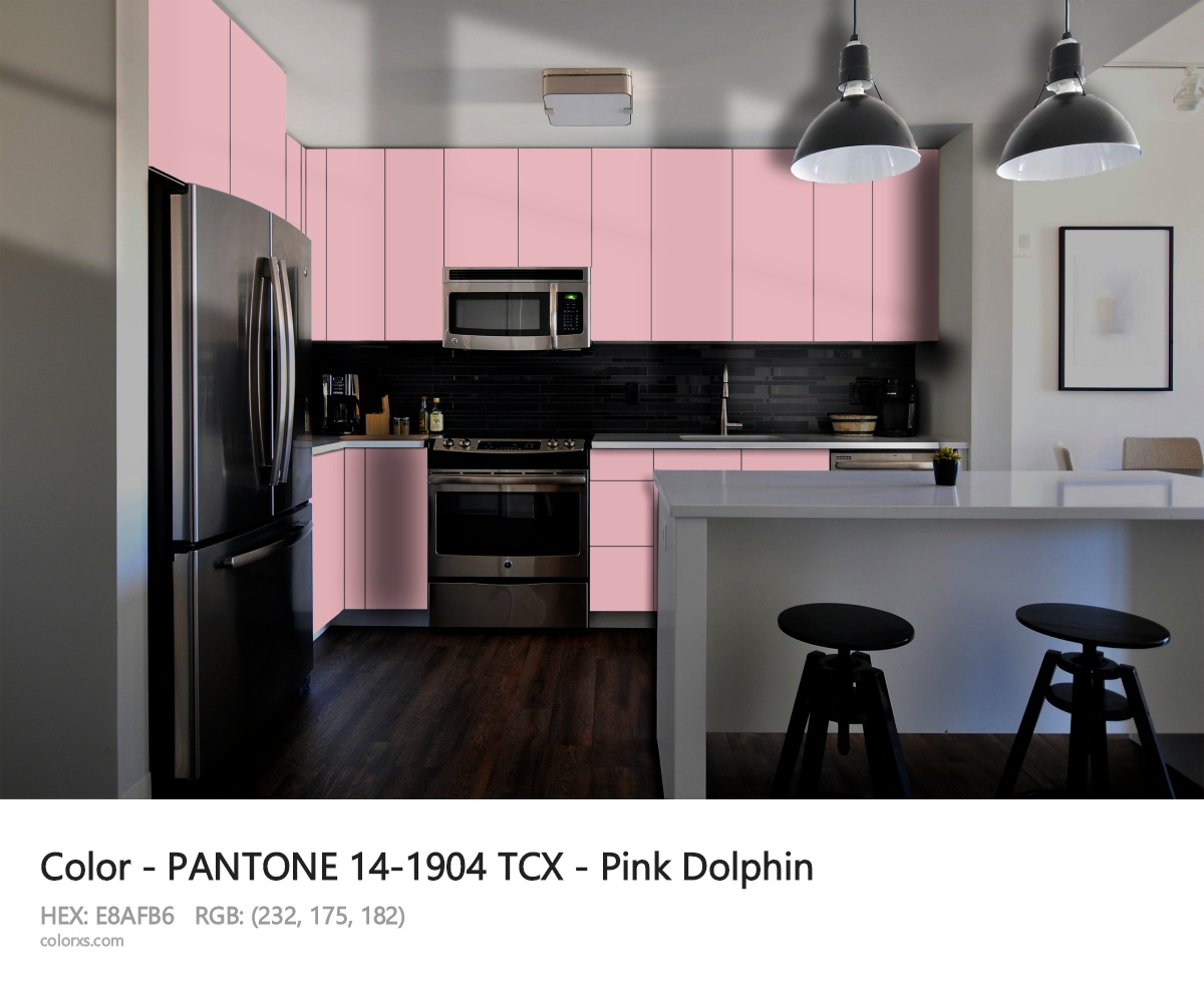 PANTONE 14-1904 TCX - Pink Dolphin CMS modular kitchen design
