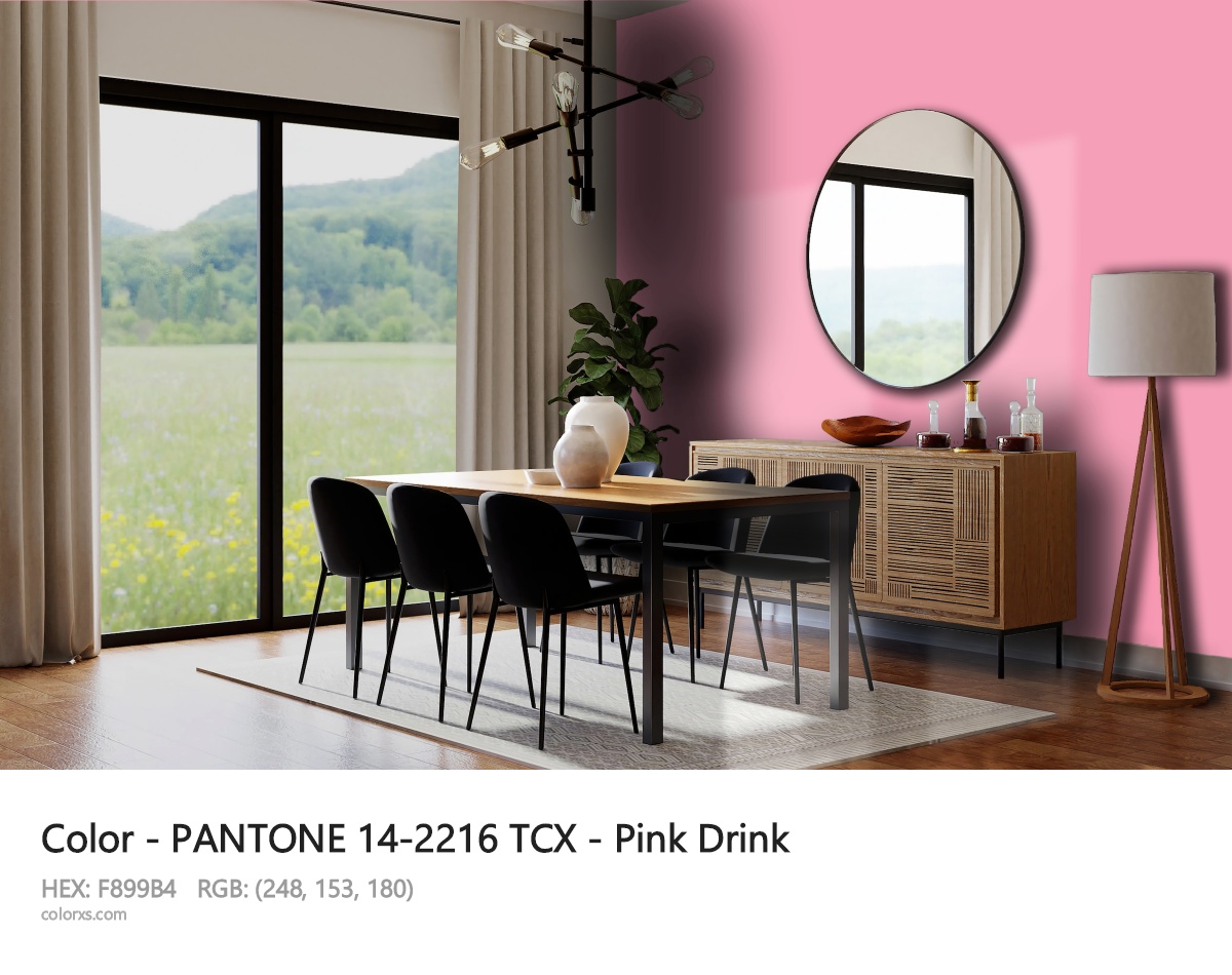 PANTONE 14-2216 TCX - Pink Drink CMS dining room design