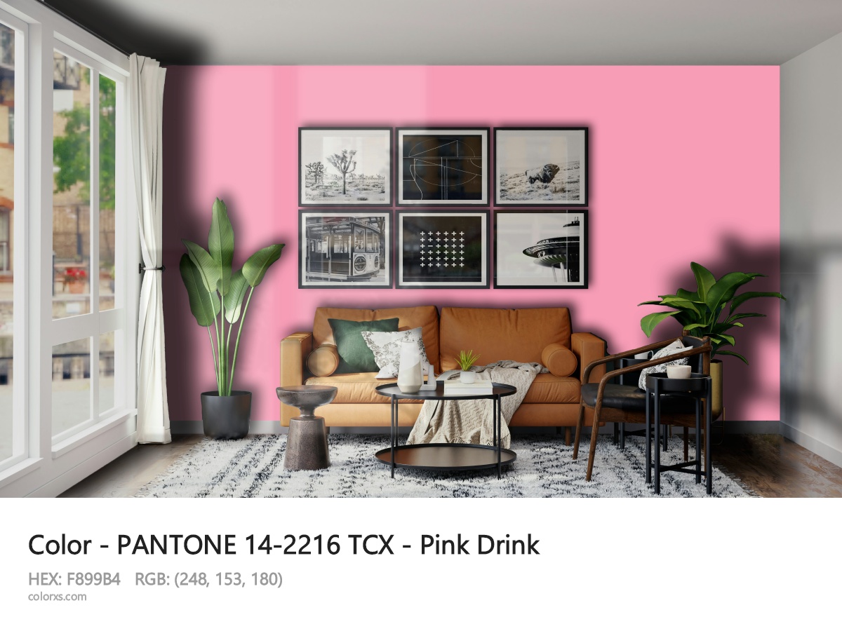 About PANTONE 14-2216 TCX - Pink Drink color - its meaning and example