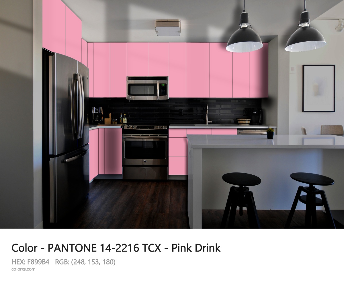 PANTONE 14-2216 TCX - Pink Drink CMS modular kitchen design