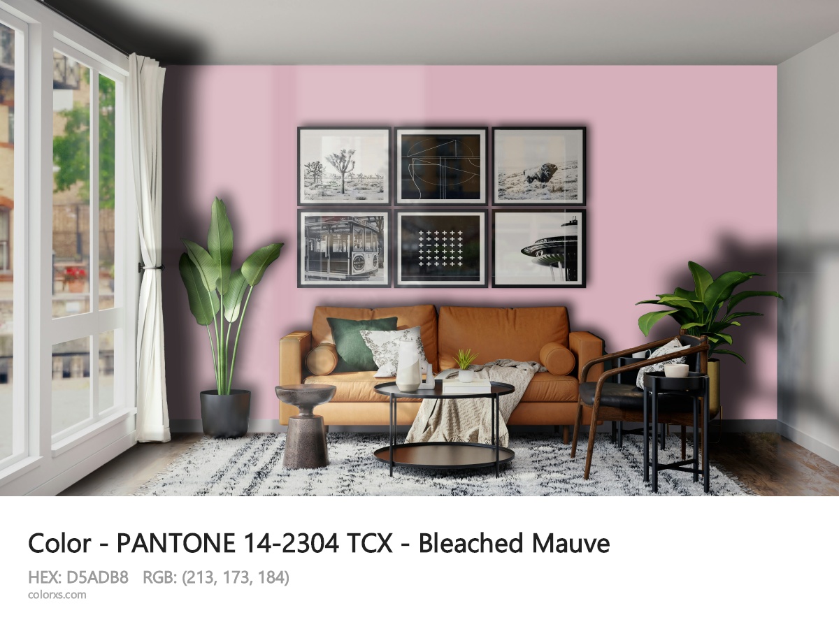 PANTONE 14-2304 TCX - Bleached Mauve CMS modern minimalist living room interior