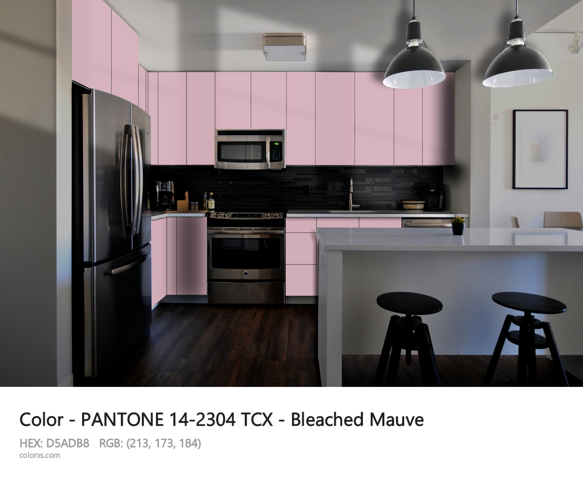 PANTONE 14-2304 TCX - Bleached Mauve CMS modular kitchen design