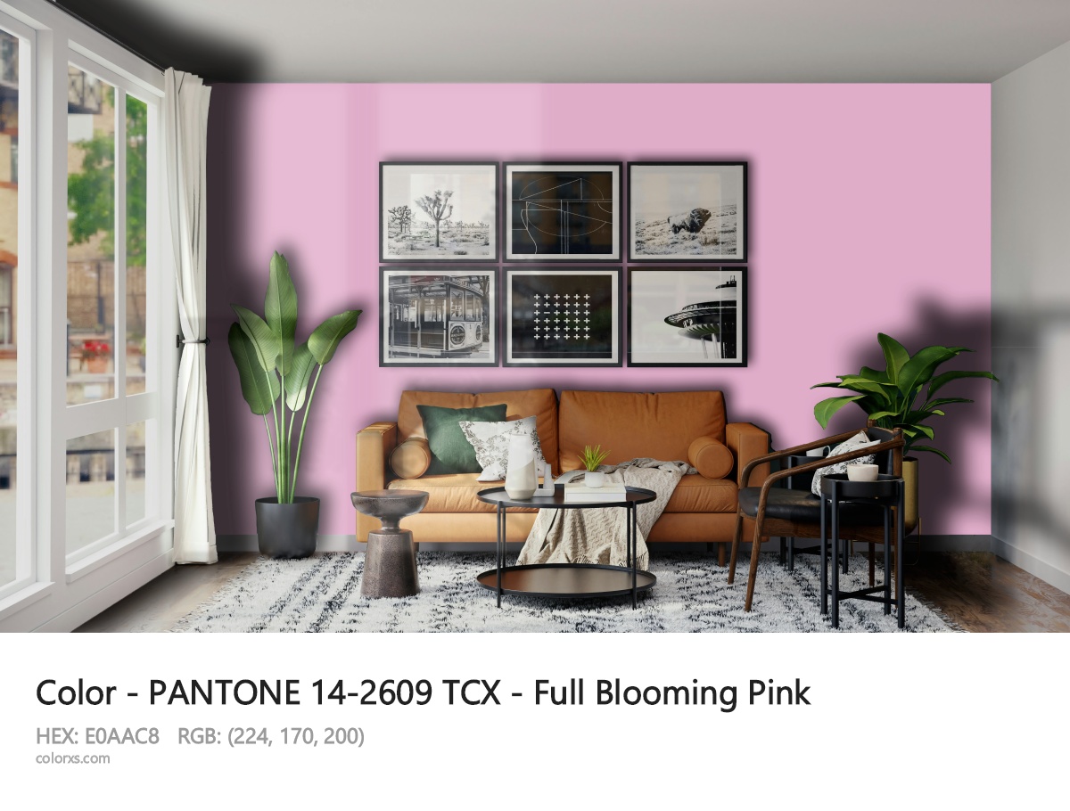 PANTONE 14-2609 TCX - Full Blooming Pink CMS modern minimalist living room interior