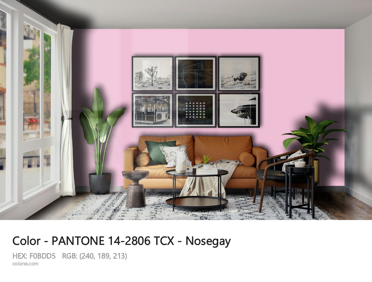 About PANTONE 14-2806 TCX - Nosegay color - its meaning and example