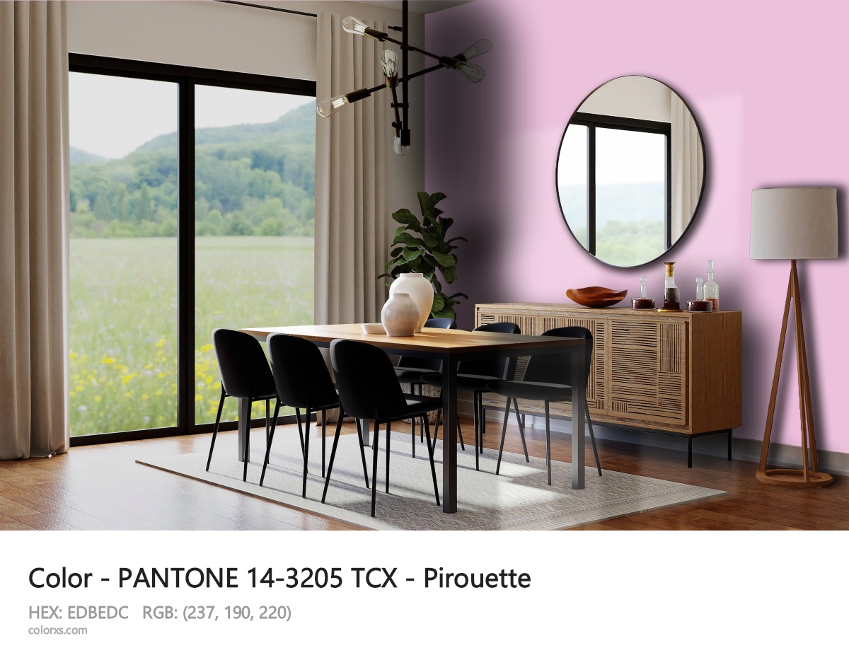 PANTONE 14-3205 TCX - Pirouette CMS dining room design