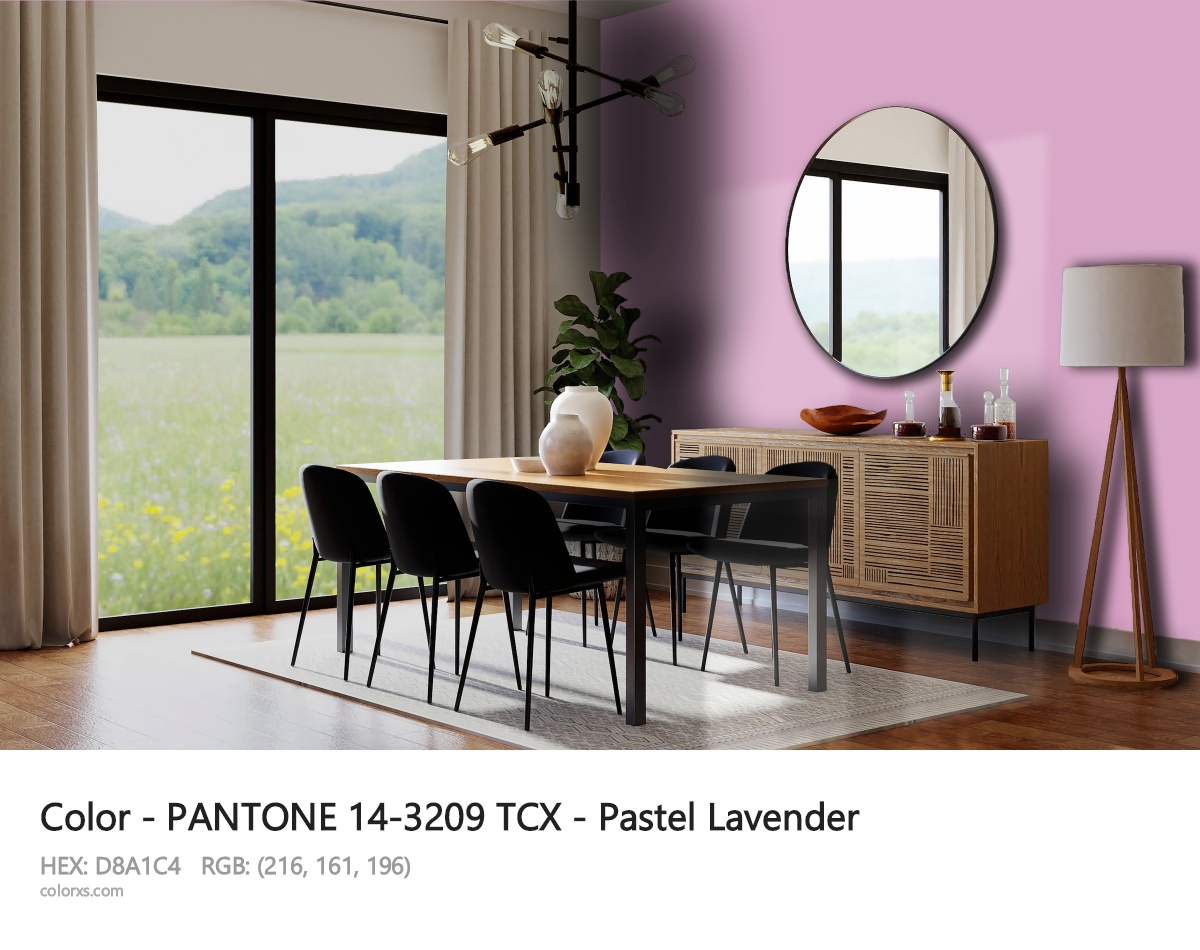 PANTONE 14-3209 TCX - Pastel Lavender CMS dining room design