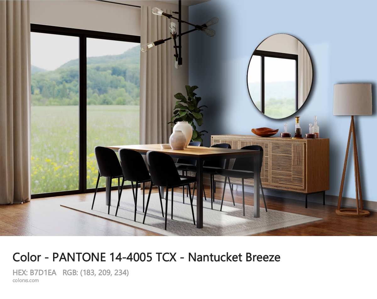 PANTONE 14-4005 TCX - Nantucket Breeze CMS dining room design