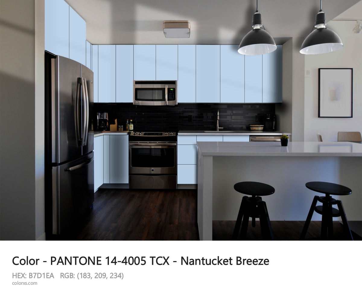 PANTONE 14-4005 TCX - Nantucket Breeze CMS modular kitchen design