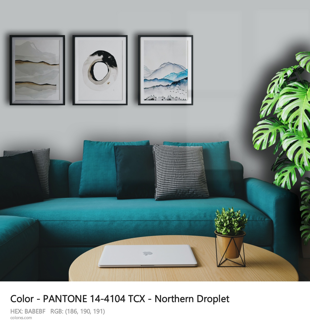 PANTONE 14-4104 TCX - Northern Droplet CMS cozy coffee corner interior