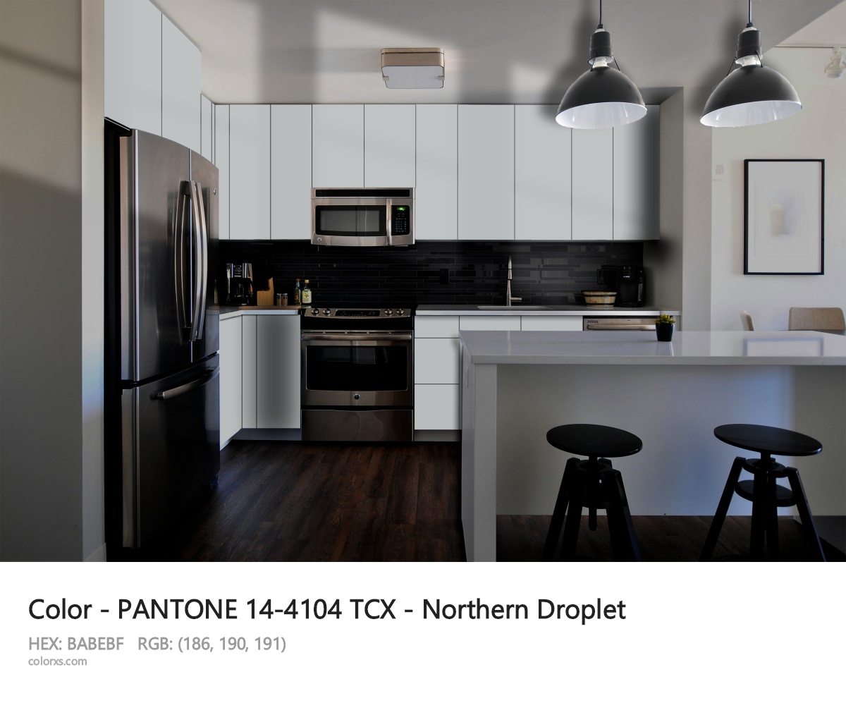 PANTONE 14-4104 TCX - Northern Droplet CMS modular kitchen design
