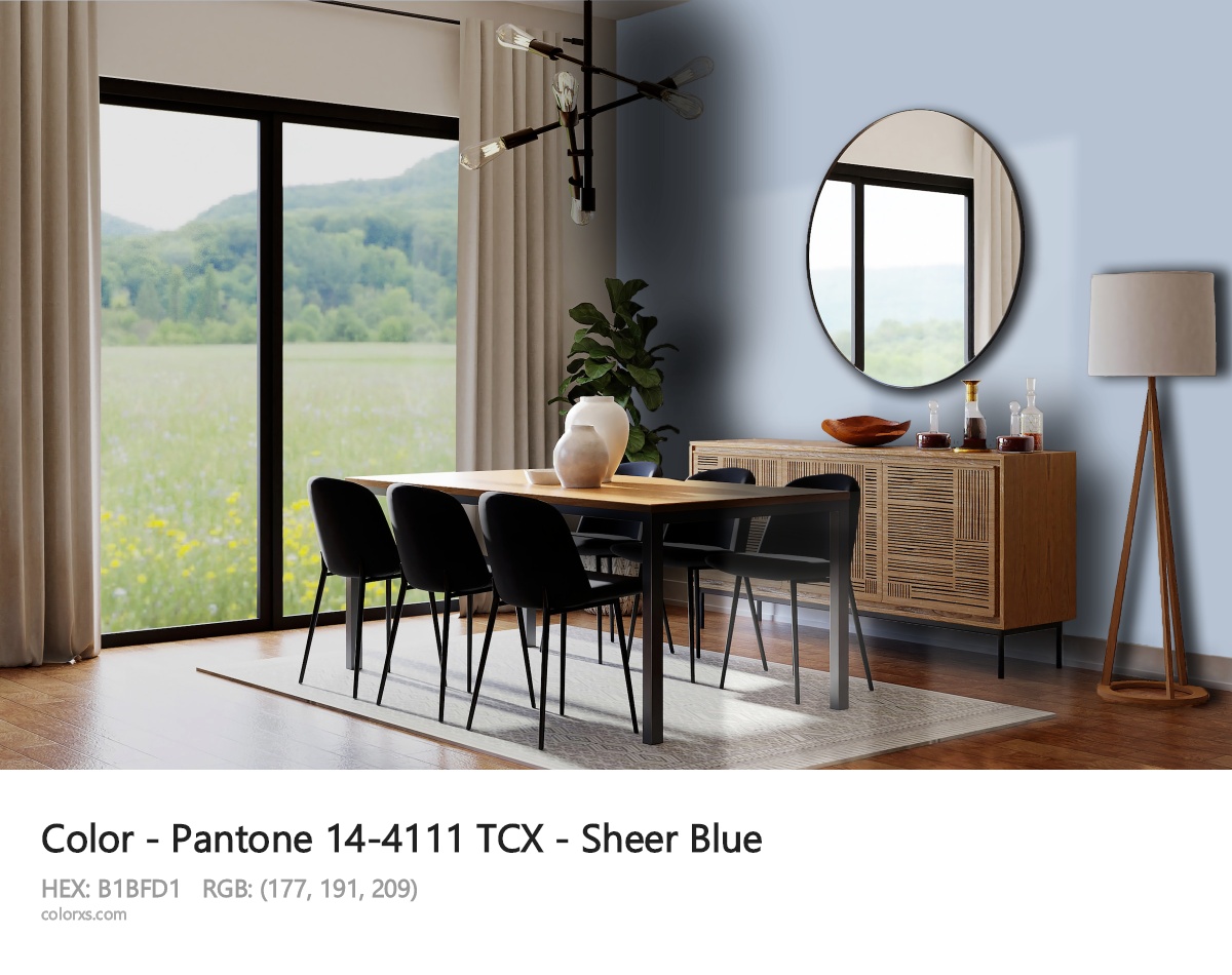 Pantone 14-4111 TCX - Sheer Blue CMS dining room design