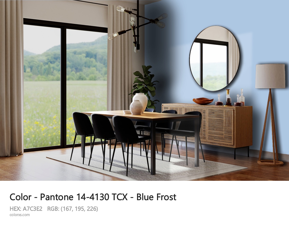 Pantone 14-4130 TCX - Blue Frost CMS dining room design