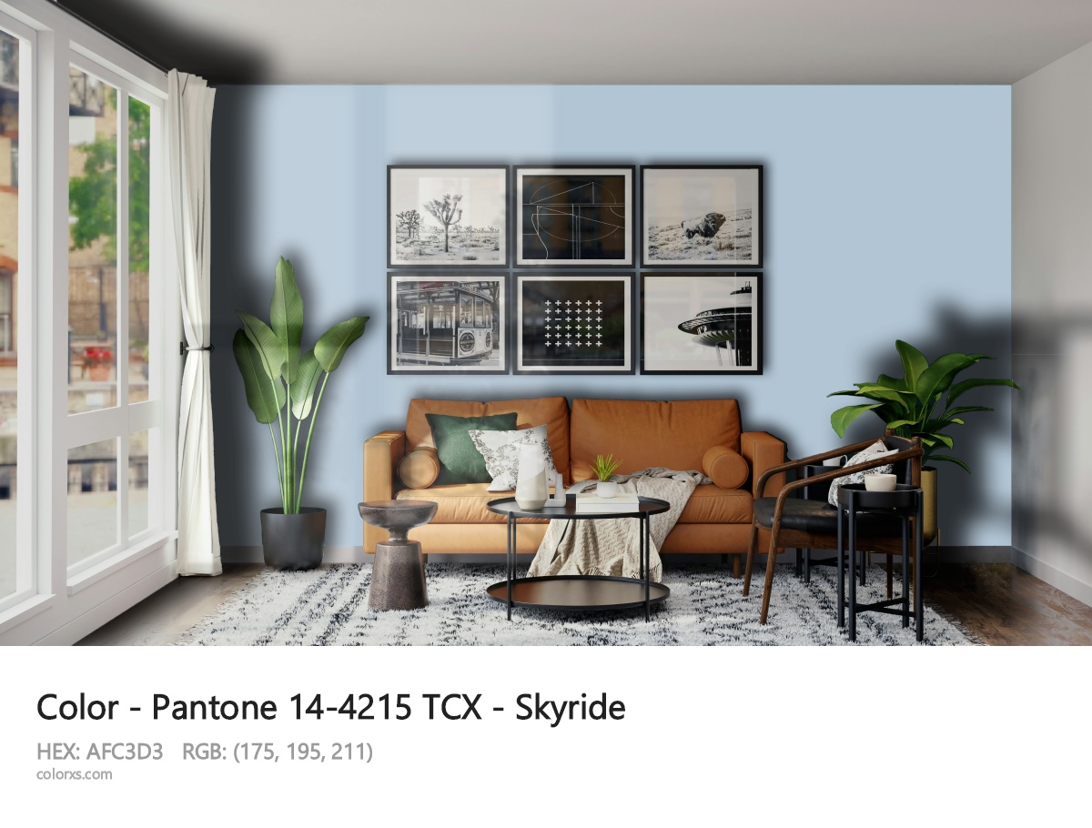 About Pantone 14-4215 TCX - Skyride color - its meaning and example
