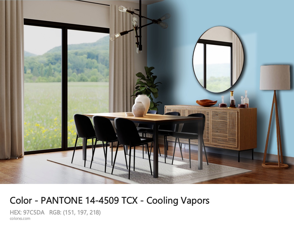 PANTONE 14-4509 TCX - Cooling Vapors CMS dining room design