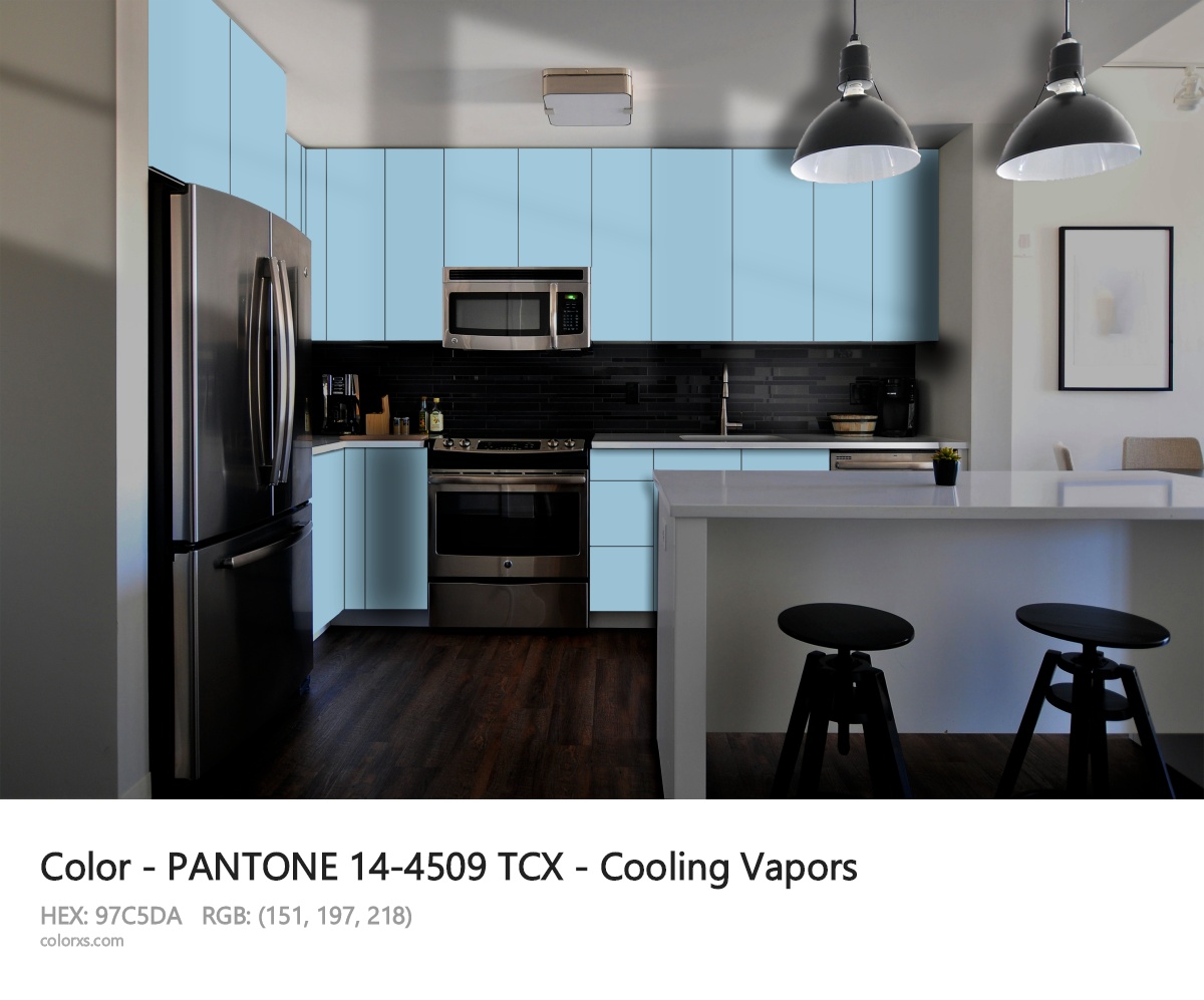 PANTONE 14-4509 TCX - Cooling Vapors CMS modular kitchen design