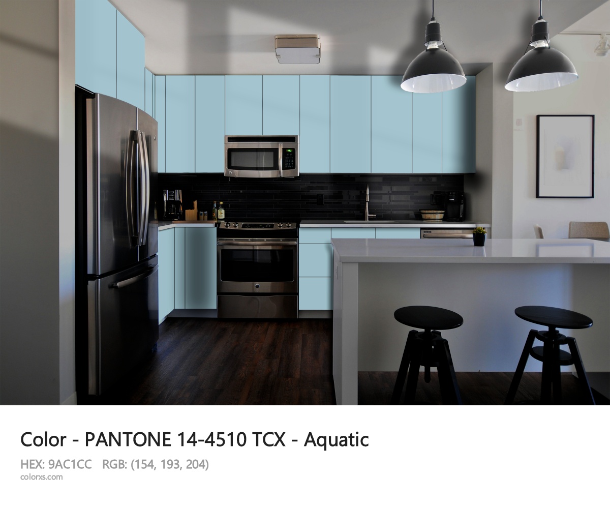 PANTONE 14-4510 TCX - Aquatic CMS modular kitchen design