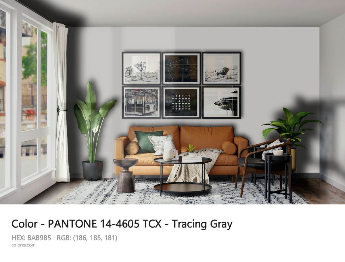 PANTONE 14-4605 TCX - Tracing Gray CMS modern minimalist living room interior