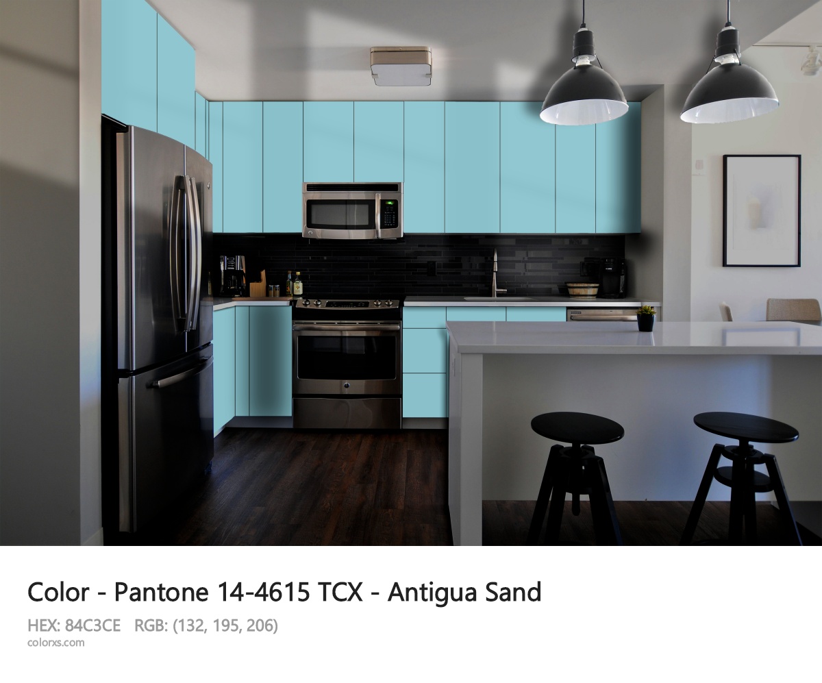 Pantone 14-4615 TCX - Antigua Sand CMS modular kitchen design