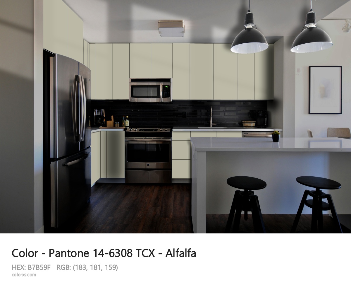 Pantone 14-6308 TCX - Alfalfa CMS modular kitchen design