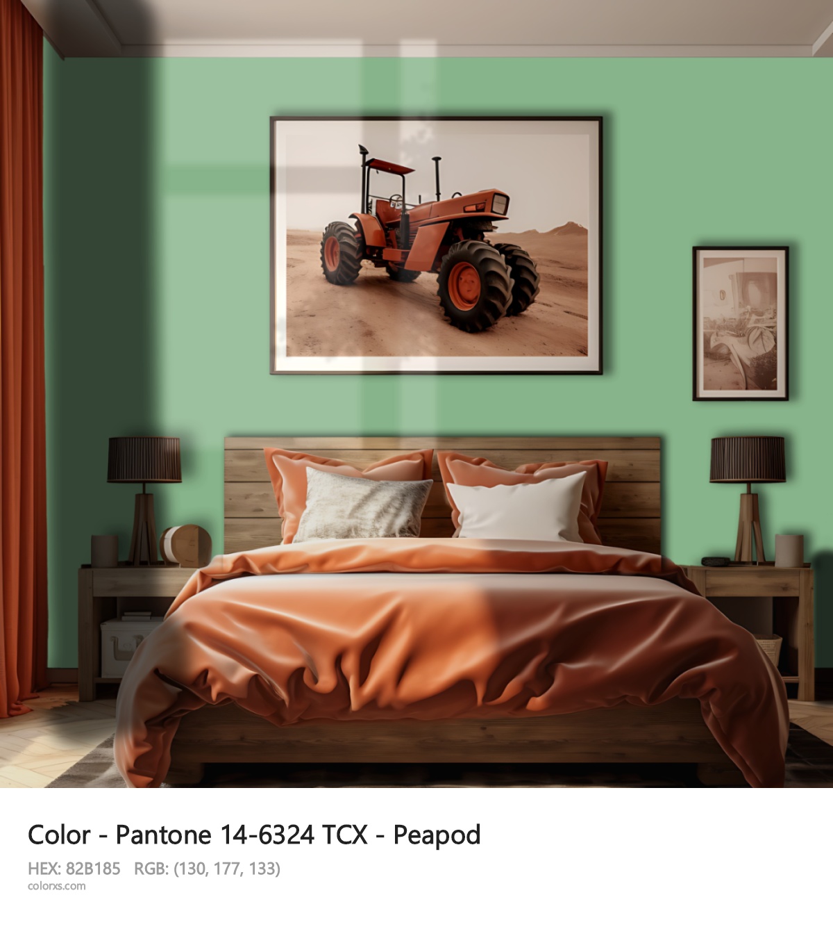 About Pantone 14-6324 TCX - Peapod color - its meaning and example