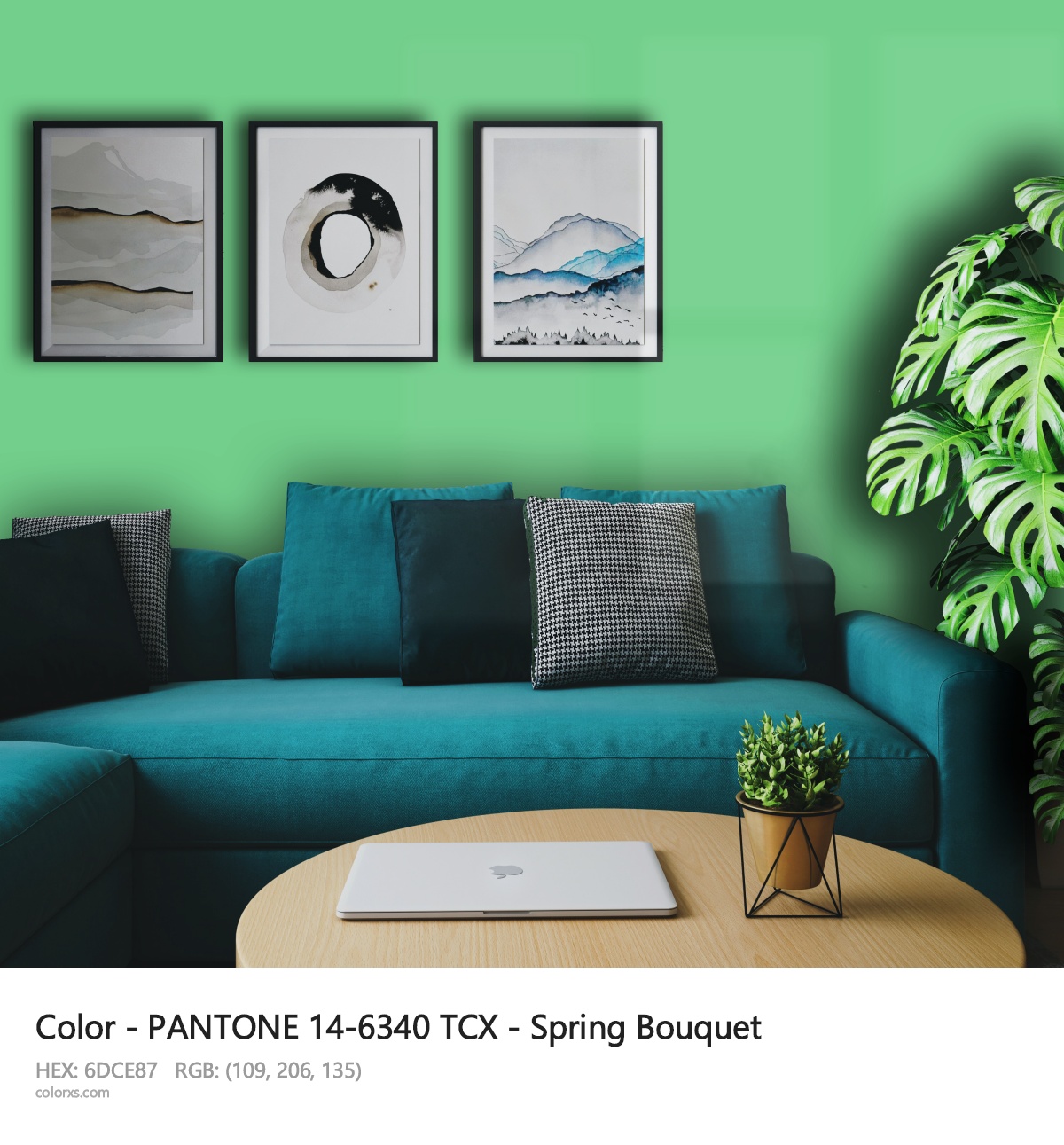 About PANTONE 14-6340 TCX - Spring Bouquet color - its meaning and example