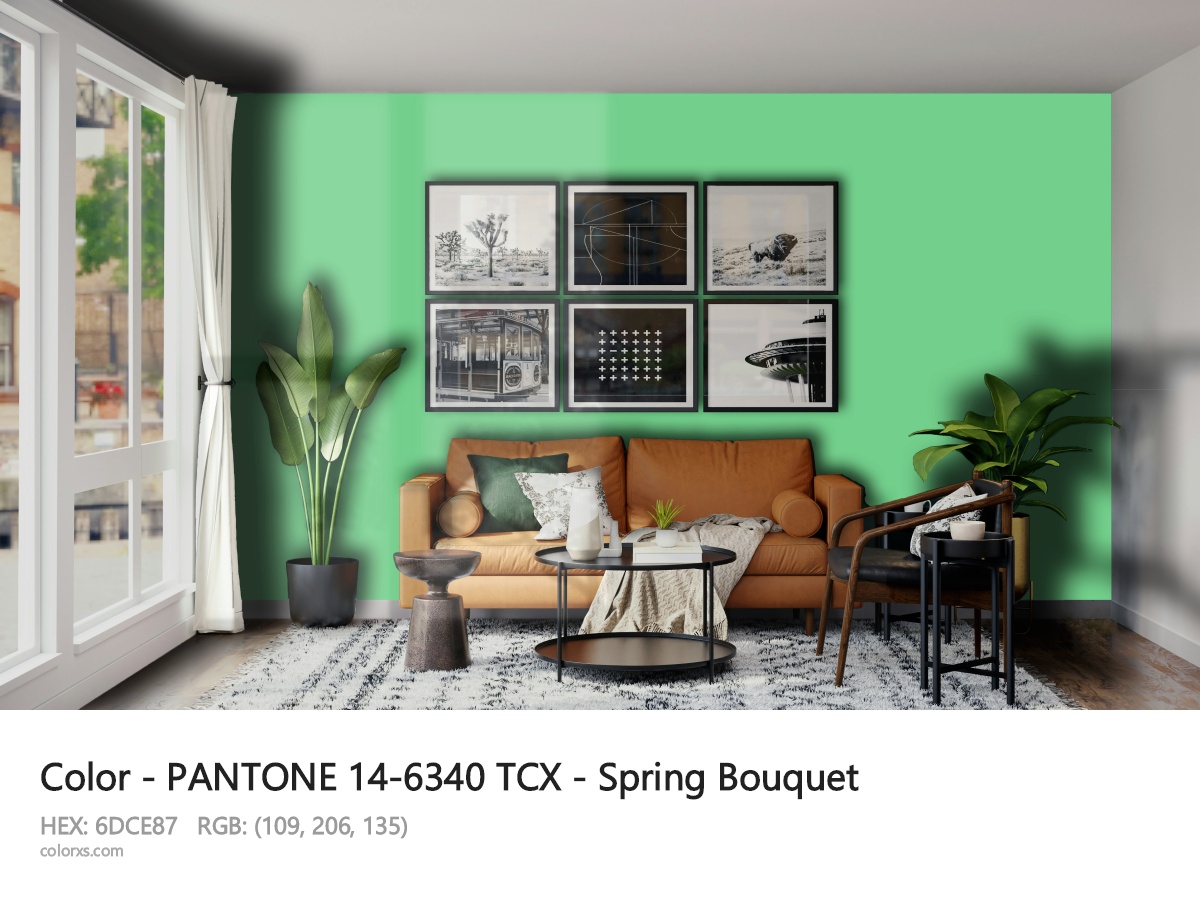 PANTONE 14-6340 TCX - Spring Bouquet CMS modern minimalist living room interior