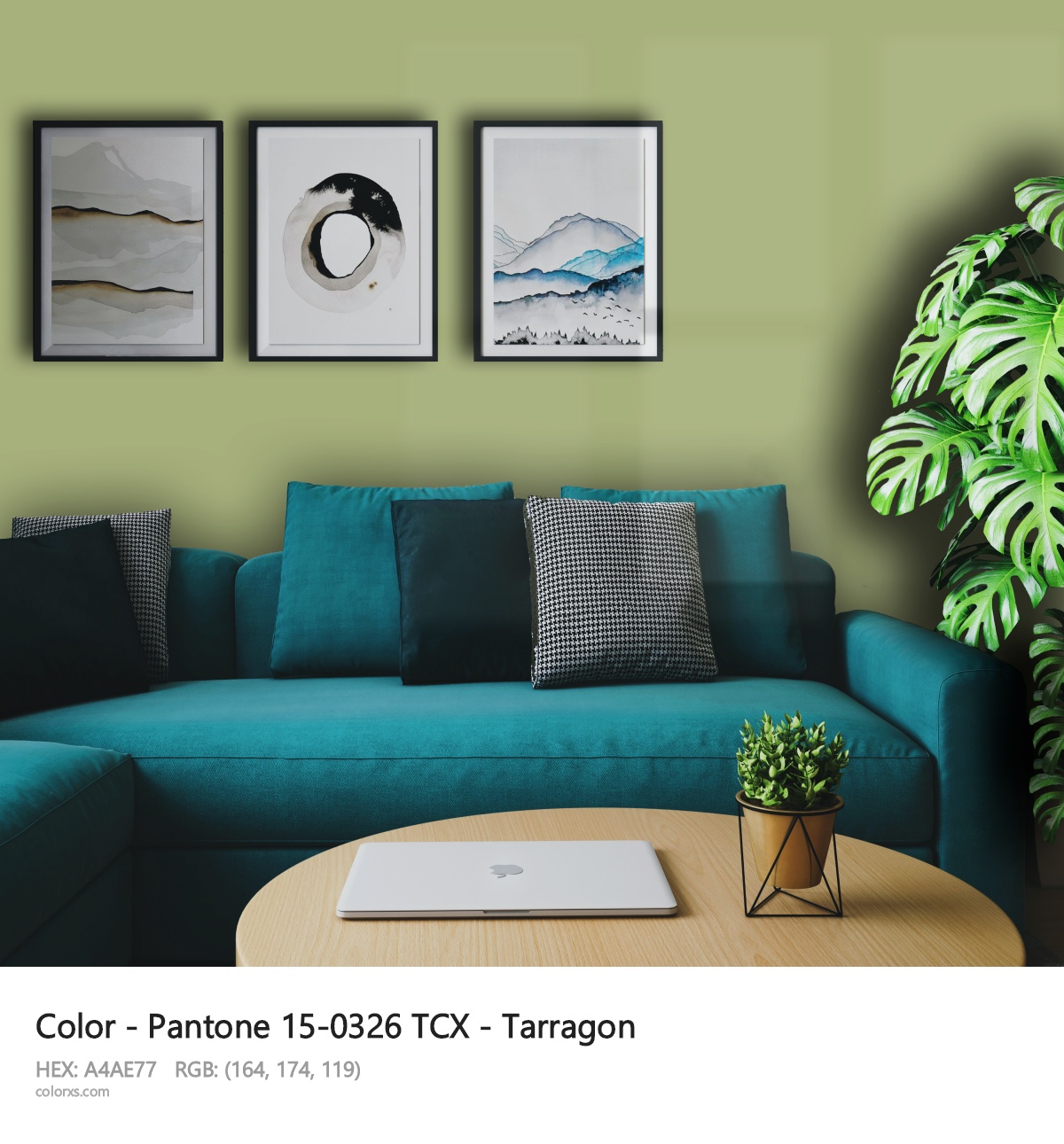 About Pantone 15-0326 TCX - Tarragon color - its meaning and example