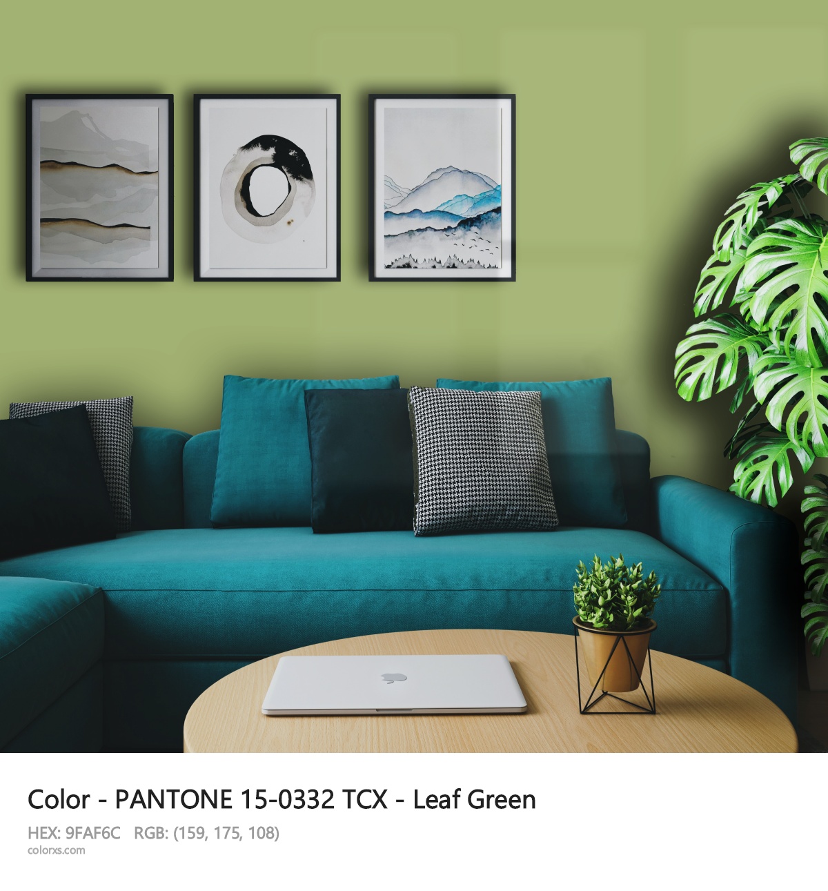 About PANTONE 15-0332 TCX - Leaf Green color - its meaning and example