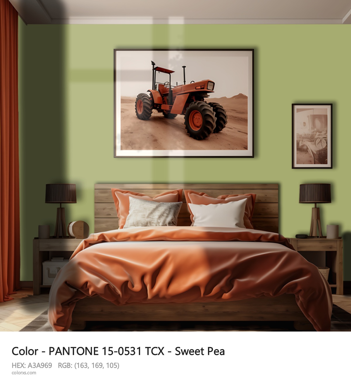 About PANTONE 15-0531 TCX - Sweet Pea color - its meaning and example